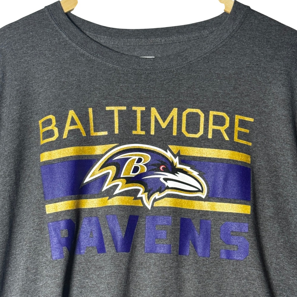 Baltimore‎ Ravens NFL Mens Graphic T Shirt Gray Team Apparel Size 3XL NWT